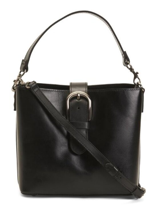 Patricia Nash Handbags - PATRICIA NASH Black Leather Irving Bucket Hobo Bag